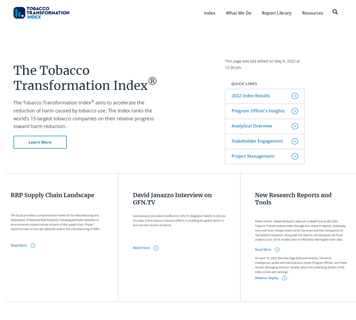Index for annual report (1)